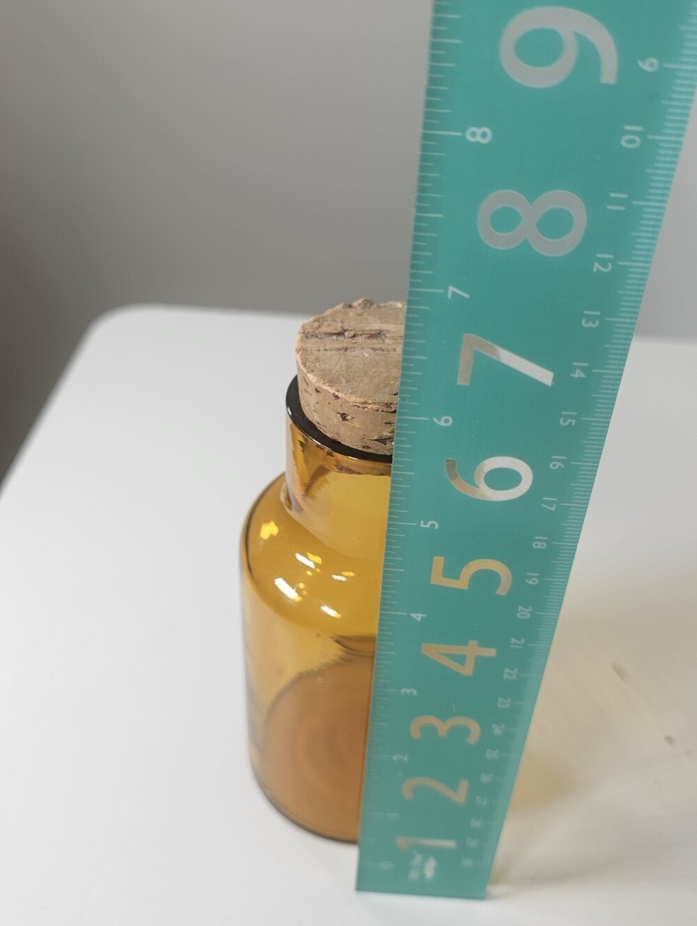 Amber Cork Top Bottle Pharmaceutical Bottle Colored Glass Prescription Druggist - Picture 5 of 5